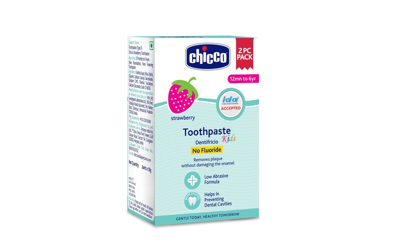 Toothpaste Strawberry 1-6Y NOFLUO 50G 2P image number 1